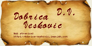 Dobrica Vesković vizit kartica